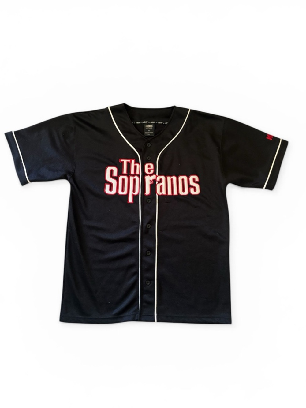 RARE Official HBO The Sopranos Baseball Jersey Tony Soprano #1 Mens Large Black